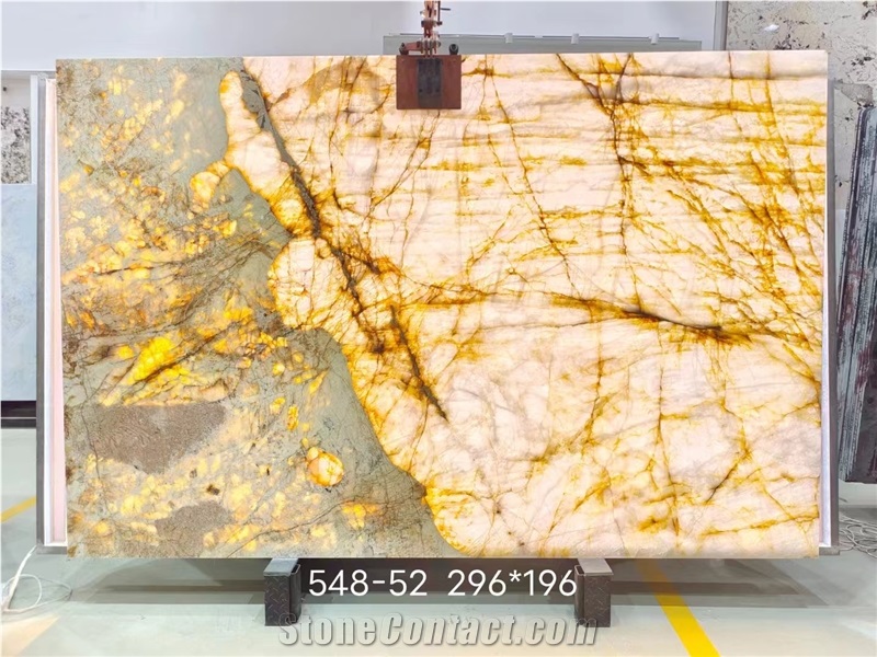 Backlight Big Crystal Patagonia Quartzite Slab Tiles