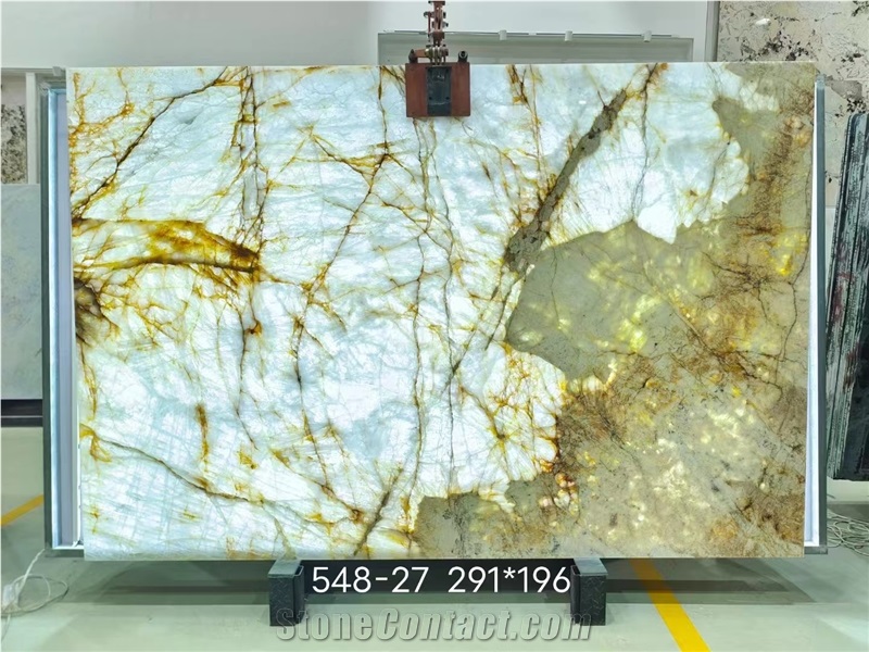 Backlight Big Crystal Patagonia Quartzite Slab Tiles