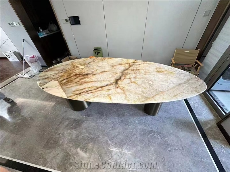 Backlight Big Crystal Patagonia Quartzite Slab Tiles
