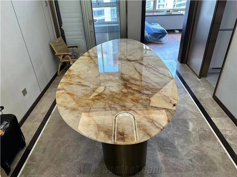 Backlight Big Crystal Patagonia Quartzite Slab Tiles