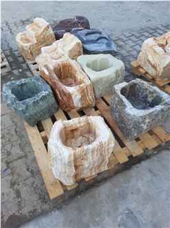 Onyx Flower Pots, Planters