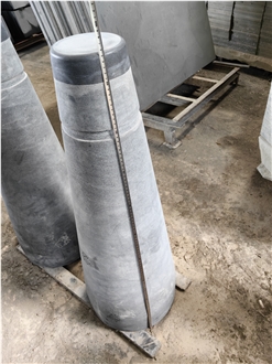 Chinese Black Basalt Column Warning Stone Bollards
