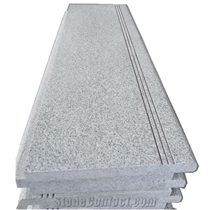 G603 Panda White Non-Slip Bullnose Stone Steps Treads