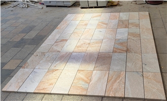 Sahara Granite Fantasy Gold Tiles Flamed