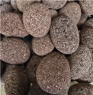 Red Lava Rock Pebble Stone