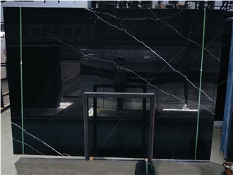 China Nero Marquina Marble Slab And Tiles