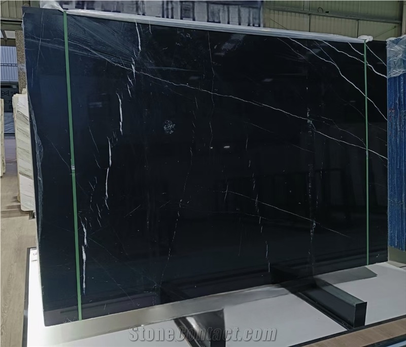 China Nero Marquina Marble Slab And  Tiles
