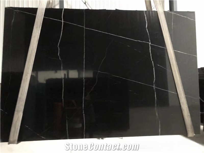 China Nero Marquina Marble Slab And  Tiles