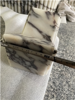 Calacatta Viola Solid Marble Bookend