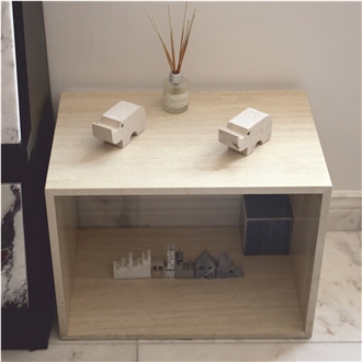 Denizli Travertine Box Coffee Table