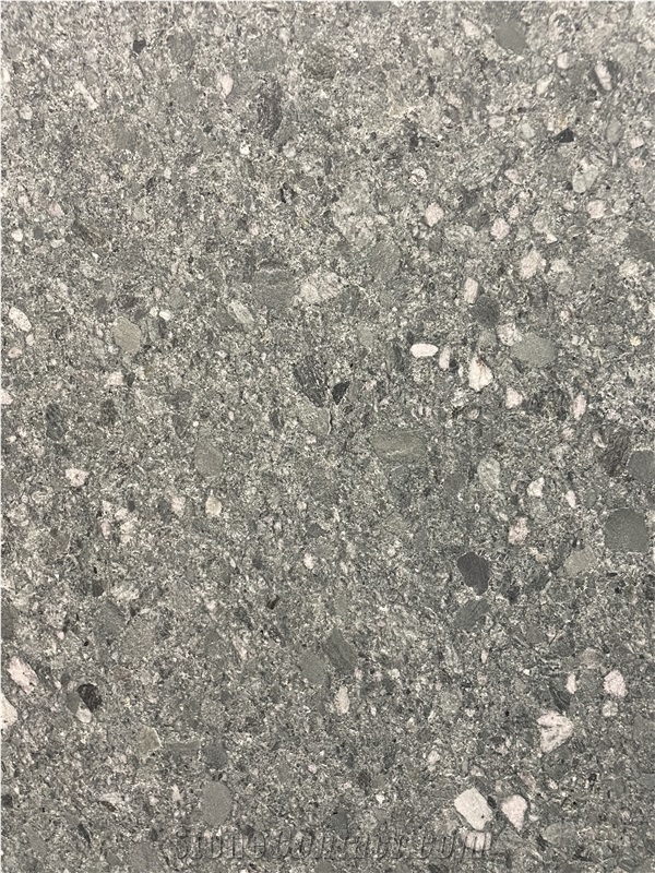 Verde Salvan Conglomerated Stone Leathered Slabs