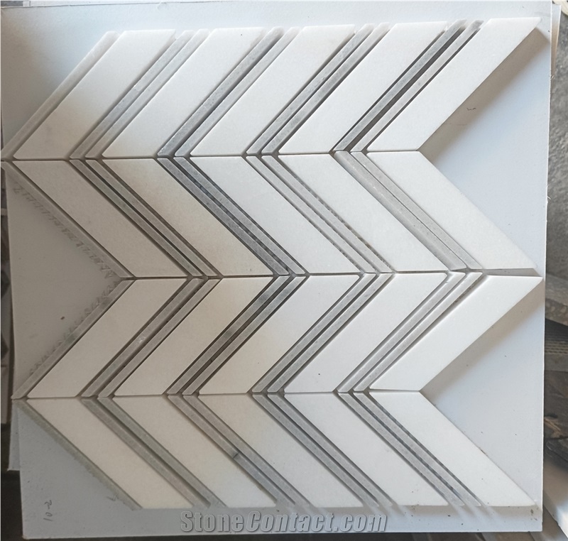 Crystal White  Mosaic Tiles