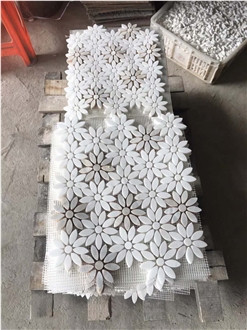 White Marble Mosaic Pattern