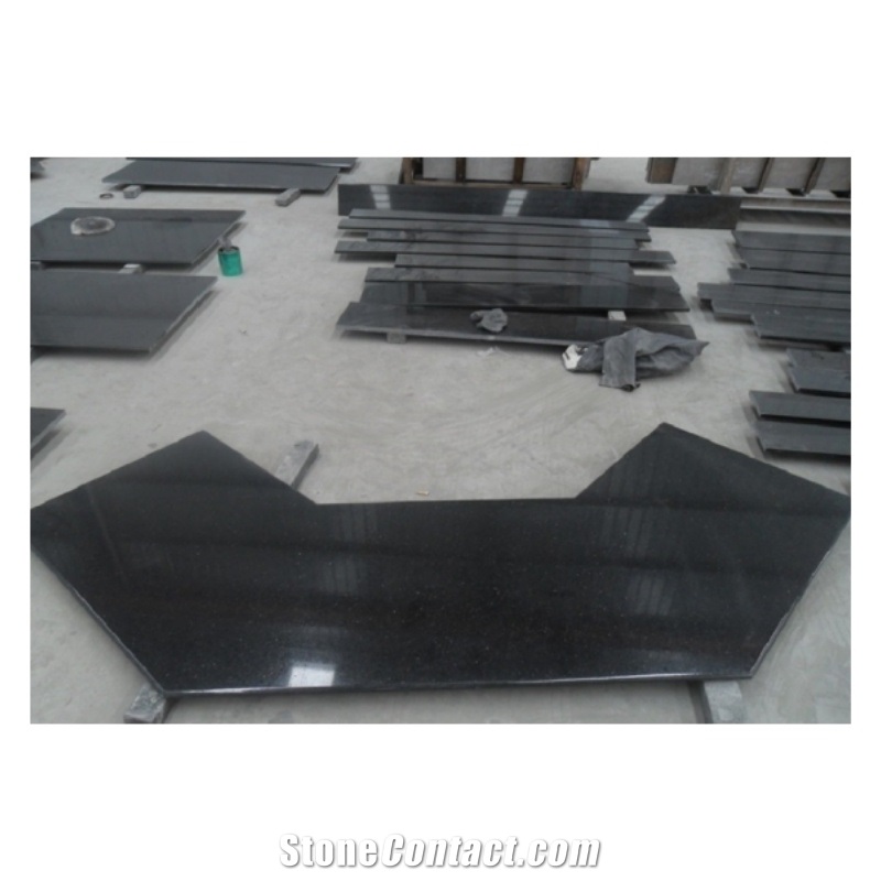 Black Galaxy Granite Peninsula Kitchen Countertops