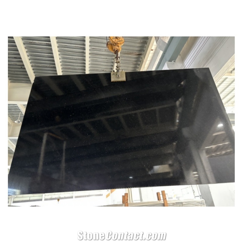 Black Galaxy Granite Peninsula Kitchen Countertops