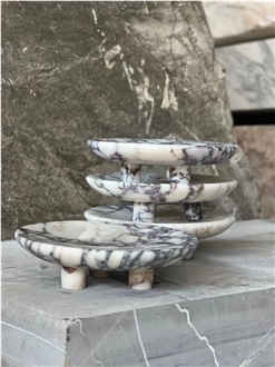 Marble Stone Footed Tray Home Decor Products