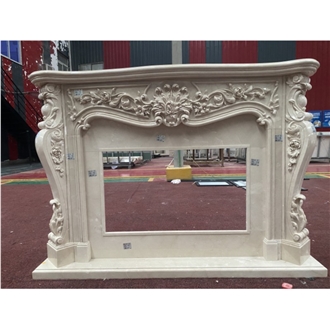 Royal Botticino Marble Fireplace