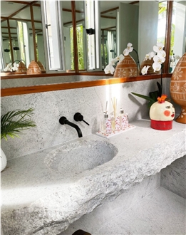 Himalaya White Granite Bathroom Countertop