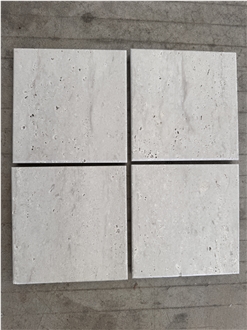 Chinese Greyish Cream Travertine Tiles