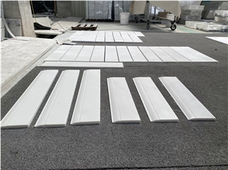 Thassos White Marble 4X12 Honed Baseboard