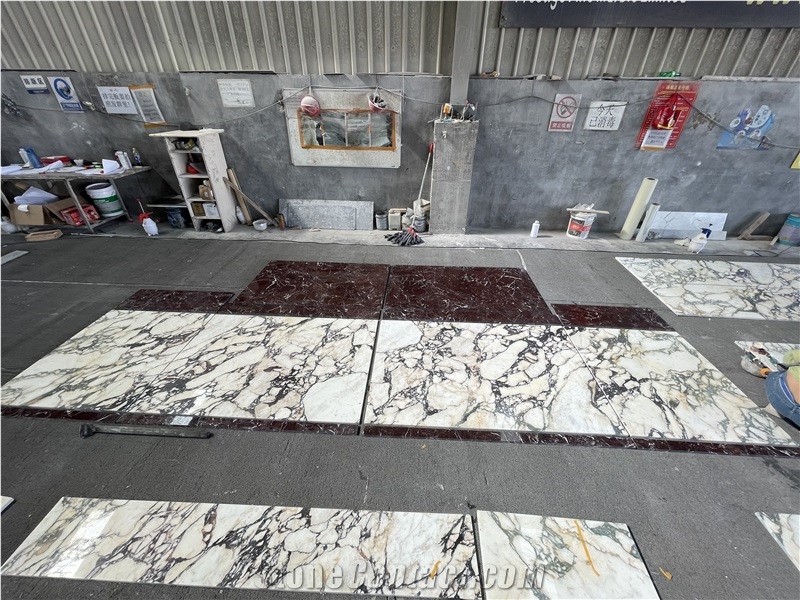 Luxury Marble Island Italy Marble Calacatta Viola Countertop