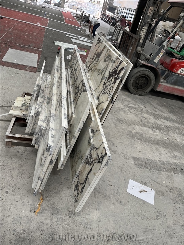 Luxury Marble Island Italy Marble Calacatta Viola Countertop