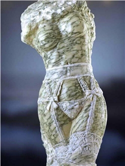 Vert De Estours Marble Polished Sculpture