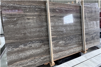 Silver Travertine Slabs