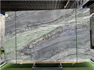 Turkey Amazon Green Hot Sale Bookmatch Marble Slabs