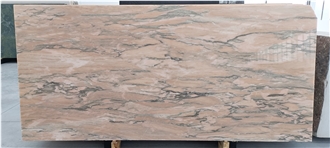 Pink Rainbow Marble Slabs Tiles