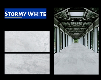 Stormy White Marble Polished And Honed Slabs