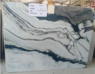 Fantom White Pattern Marble Slabs