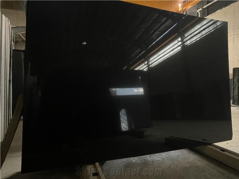 Natanz Black Granite Slabs Tiles