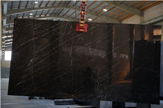 Persian Black Marquina Najafabad Black Marble Slabs