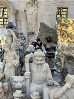 Customizable Natural Stone Angel Sculpture