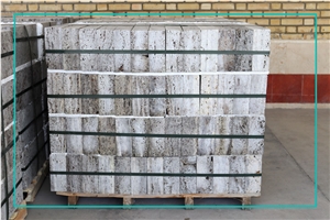 Silver Travertine Garden Kerbstone
