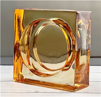 Amber Glass Bricks
