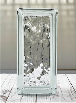 Glass Brick-Ice Crystal Patterned Half Bricks 1