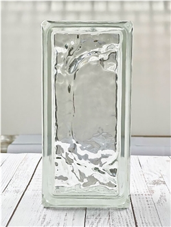 Glass Brick-Ice Crystal Patterned Half Bricks