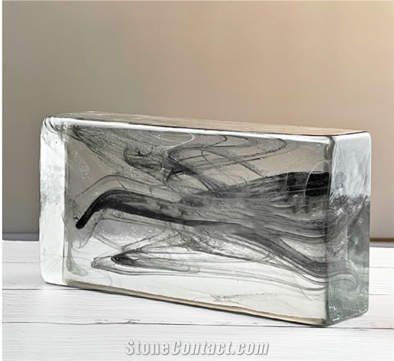 Grey Cloud Solid Glass  Bricks