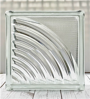 Hollow Glass Brick-Large Circular Pattern Building Ornaments
