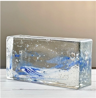 Light Blue Cloud Glass Bricks