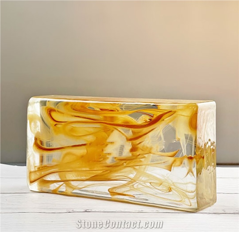 Orange Cloud Solid Glass Bricks