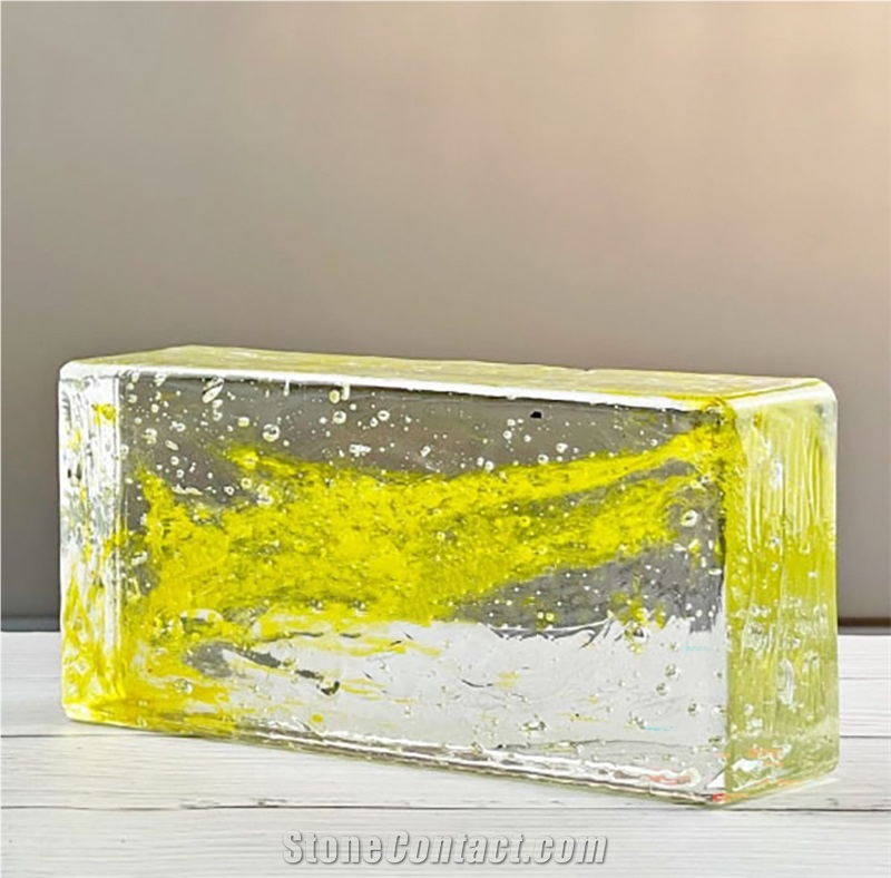 Yellow Cloud Solid Glass Bricks