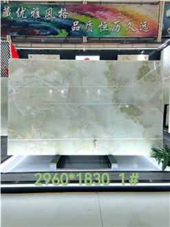 Light Green Jade Onyx Slabs