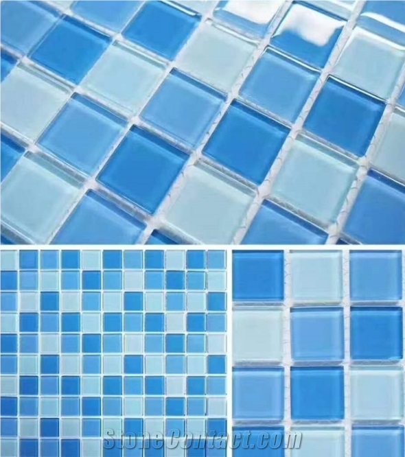 Hot Sale Crystal Glass Mosaic Tiles For Swimming Pool