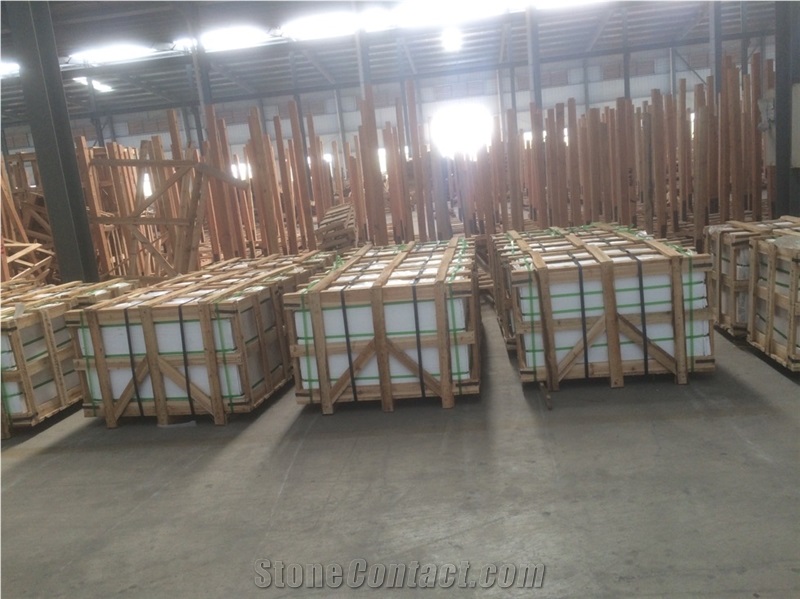Super White Calacatta Nano Stone Slabs For Kitchen Design