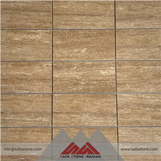 Natural Noce Travertine Tiles – Brown Color, Iran Quarry