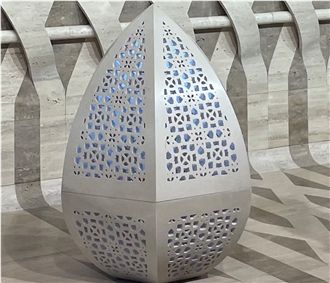 Pietra Apricena Fiorito Pineapple Moucha Lamp