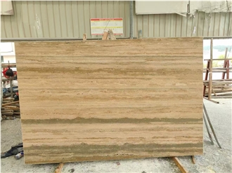 Beige Traver Slabs Polished Finished